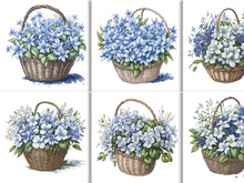 Watercolor Flower Basket Design