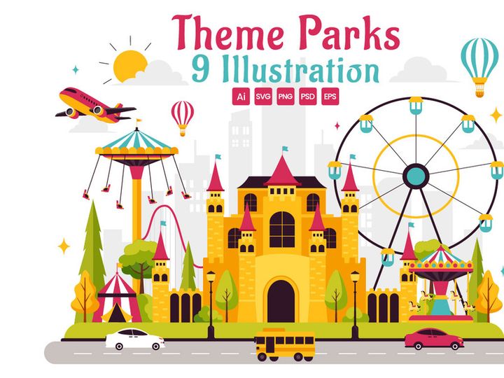 9 Amusement Park Illustration