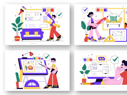 10 Interior Designer Illustration