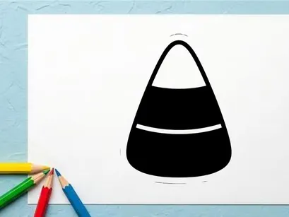 Stylized black and white handbag icon for fashion or shopping themes