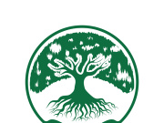 Root Leaf Family Tree of Life Oak Banyan Maple Stamp Seal Emblem Label logo design vector