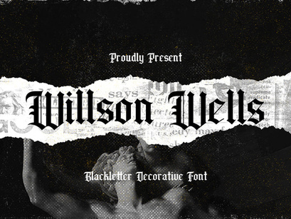 Wilson Wells - Blackletter Decorative Font