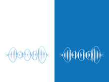 Sound waves vector illustration design template