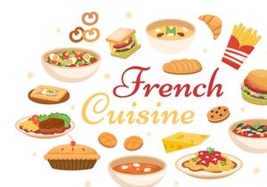 10 French Food Cuisine Restaurant Illustration