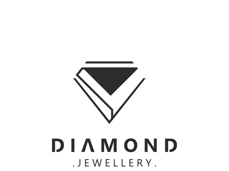 Diamond jewelry Logo, jewelry shop business identity, emblem, creative design
