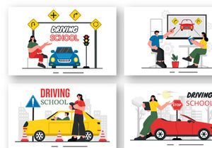 9 Driving School Illustration