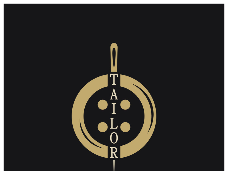 tailor logo icon illustration template combination of buttons for clothes, thread and sewing machine, for clothing product design, convection companies, fashion in vector form