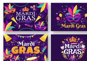 14 Mardi Gras Carnival Illustration