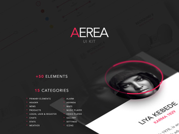AEREA - Free UI Kit [PSD] preview picture