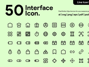 50 Interface Essential Line Icon preview picture