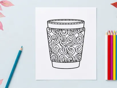 Vaso de whisky navideño blanco y dorado con diseño elegante de patrón festivo en espiral ornamentado