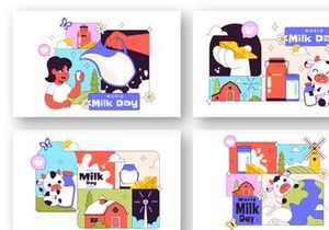 10 World Milk Day Illustration