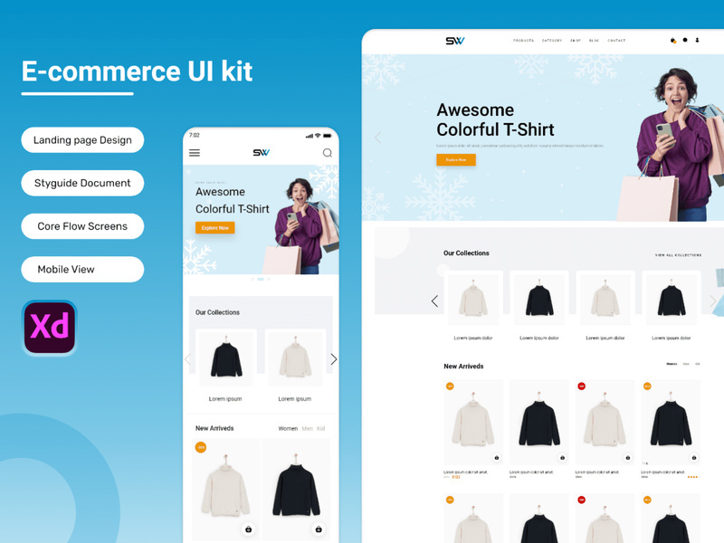E-commerce website UI kit