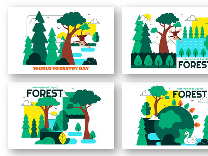 10 World Forestry Day Illustration