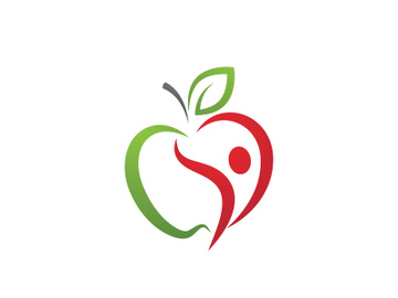 Healthy apple vector icon preview picture