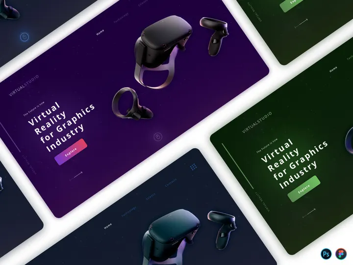 VIRTUALSTUDIO - Landingpage Concept UI Kit