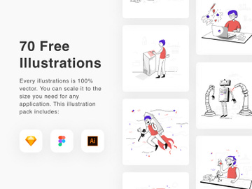 70 Beautiful Free Illustrations preview picture