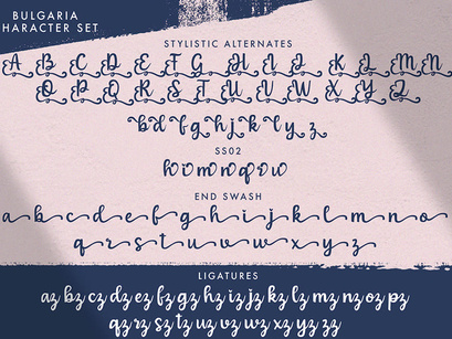 Bulgaria - Modern Calligraphy Font