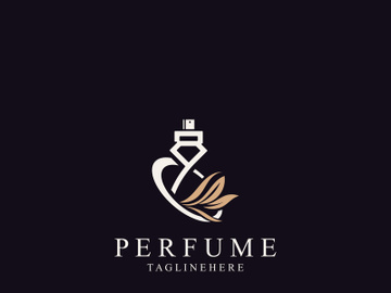 Perfume bottle logo design symbol can be used for business and cosmetic perfume shop template preview picture