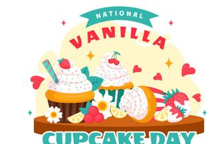 11 National Vanilla Cupcake Day Illustration