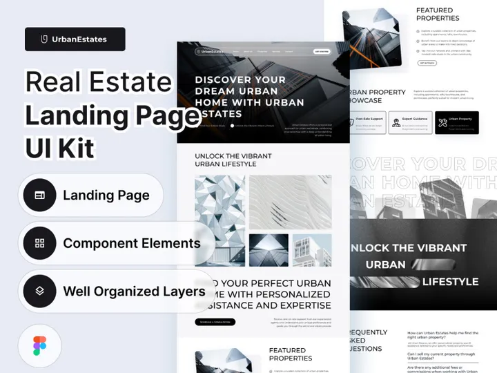 Urban Estates | Real Estate Landing Page UI Kit
