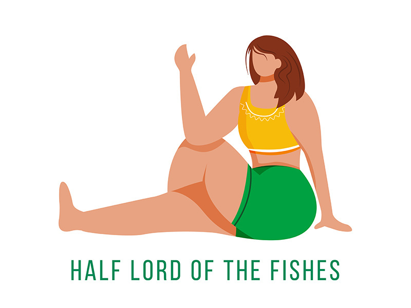 Half lord of fishes flat vector illustration