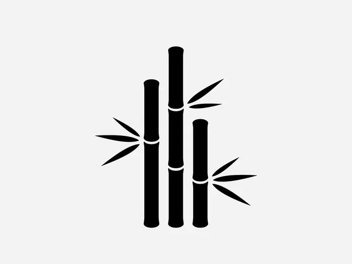 Green Bamboo Logo, vector illustration Design