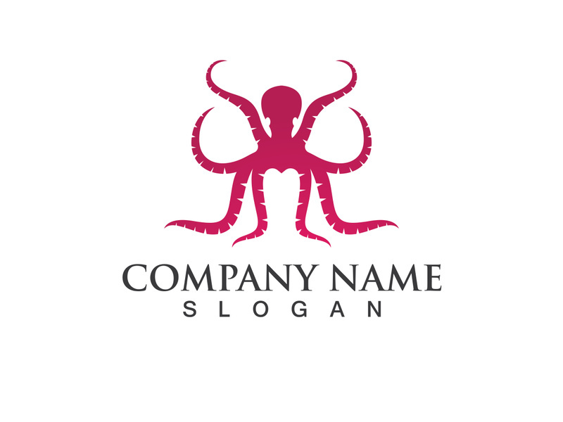 Octopus logo vector design symbol