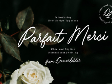 Parfait Merci handwriting script preview picture