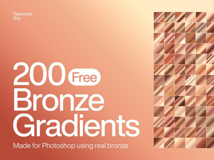 200 Free Bronze Photoshop Gradients