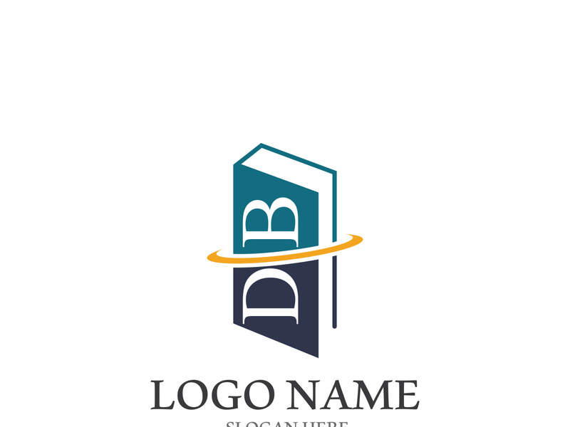 Digital book logo technology vector icon design
