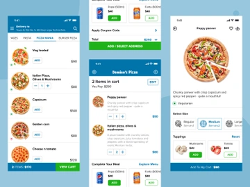 PIZZA App UI Kit. preview picture
