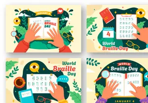12 World Braille Day Illustration