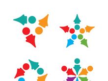 Community, network and social icon design template