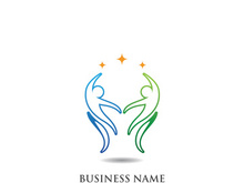 Human character logo sign illustration vector design