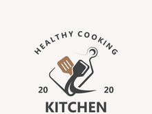 Cooking logo design. Icon or symbol inspration simple line for restaurant business