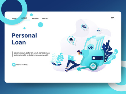 Credit And Loan Landing page template vol 1