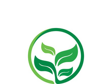 Logos of green tree leaf ecology nature element vector