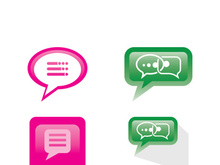 Speech bubble icon Logo template vector illustration