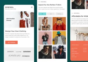 Minimal Fashion Style Responsive Mobile App