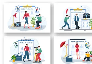 12 Model Portfolio Illustration