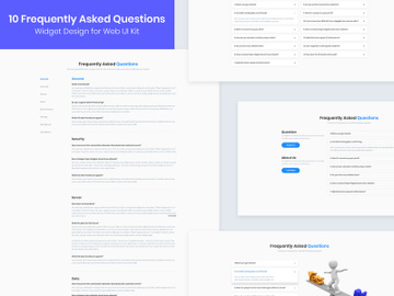 10 FAQs Widget Design for Web-UI Kit preview picture