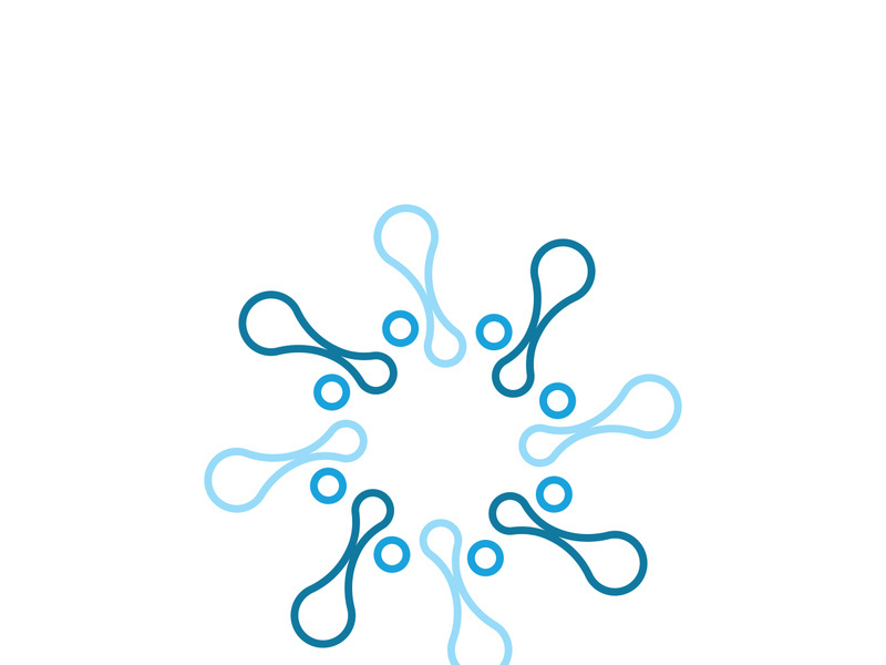 Molecule symbol logo template vector illustration design