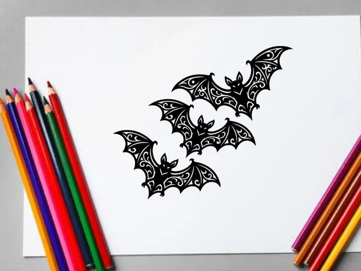 Dekorative schwarze Fledermaus-Silhouetten für Halloween oder gothic-Themen