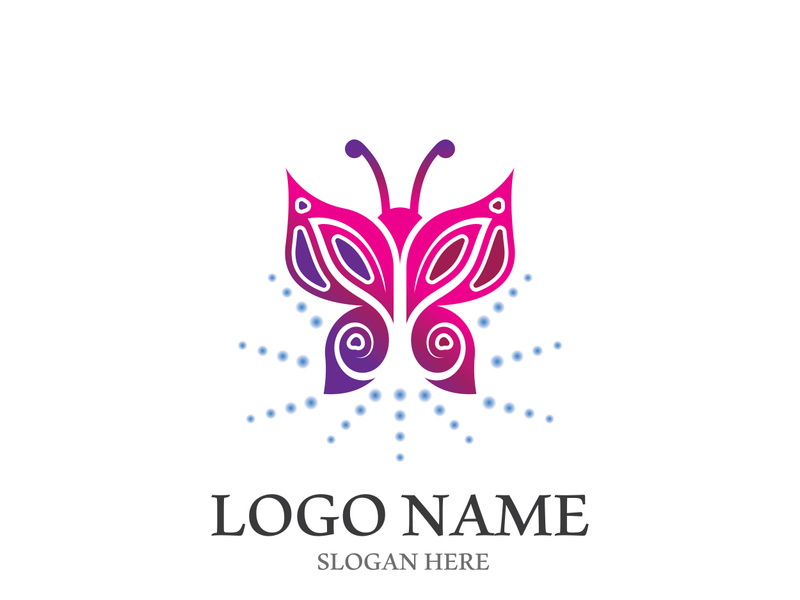 Butterfly logo icon vector design illustration