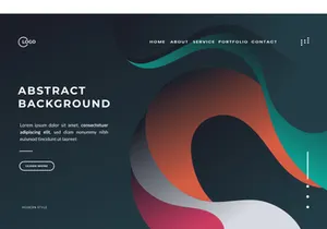 3D Black Colorful Abstract Background
