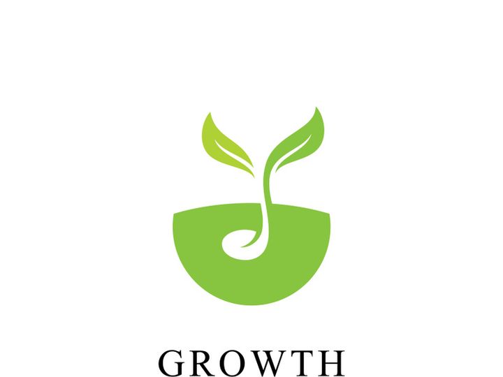 Green seed logo icon vector illustration