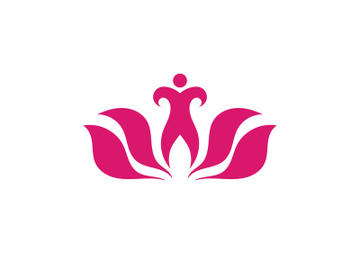 Lotus flower health meditation logo symbol preview picture