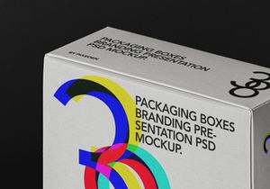 Psd Square Boxes Packaging Mockup 3