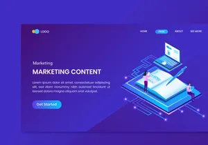 50 Vector Marketing Isometric Concept Landing Page